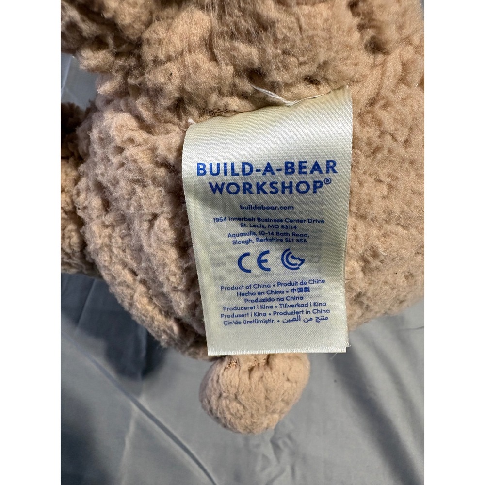 Build-A-Bear Workshop Timeless Teddy Plush Tan Sherpa Fur Stuffed Animal B-A-B - Picture 3 of 4